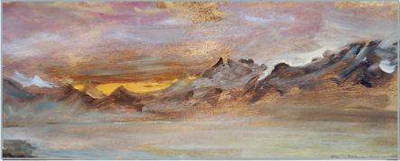 Landscape by Stanley Roseman, "December Morning - View from Chardonne Overlooking Lake Geneva," 1987, Musee des Beaux-Arts, Rouen.