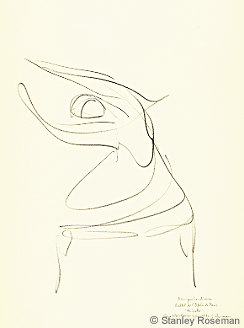 Drawing by Stanley Roseman of Paris Opra star dancer Monique Loudires, "Giselle," 1993, pencil on paper, Bibliothque Nationale de France.  Stanley Roseman 